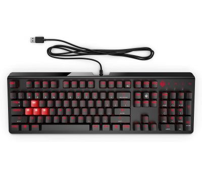 Omen by hp wired usb gaming keyboard 1100 (black/red)