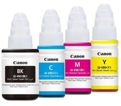 Canon GI-490 Genuine Ink Bottle (70ml Colors & 135ml Black)