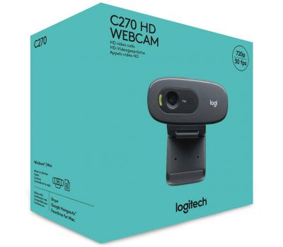 Logitech C270 HD Webcam 720p Video with Noise Reducing Mic