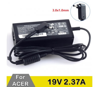 Acer Aspire S5-371 19v-2.37A 45W Slim thin pin 3.0*1.1mm Adapter