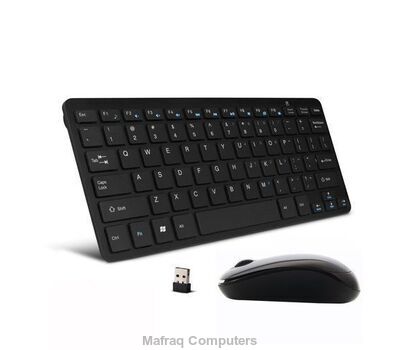 Wireless keyboard & mouse combo 2.4 ghz wireless mouse- black