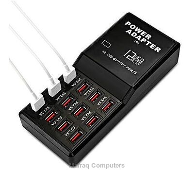 Usb fast charger,12usb charger, 12a output, 3.5 a max