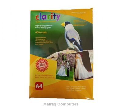 Clarity, 50pcs waterproof a4   glossy paper