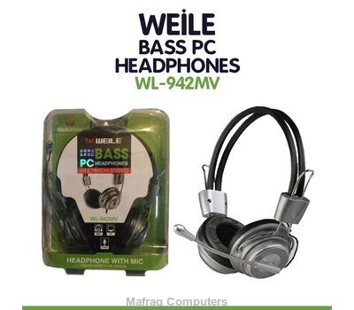 Weile bass headphones with microphone for mp3, computer, voice