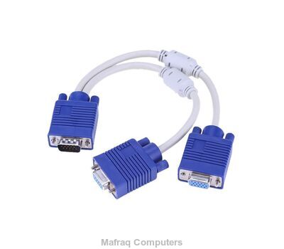 Vga splitter cable 1 computer to dual 2 monitor adapter Y splitter vga cable male to female for Computer