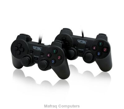 Twin double usb shock controller game pad joystick