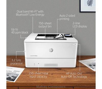 Hp laser jet pro m404dw wireless monochrome printer with built-in ethernet and auto-Duplex